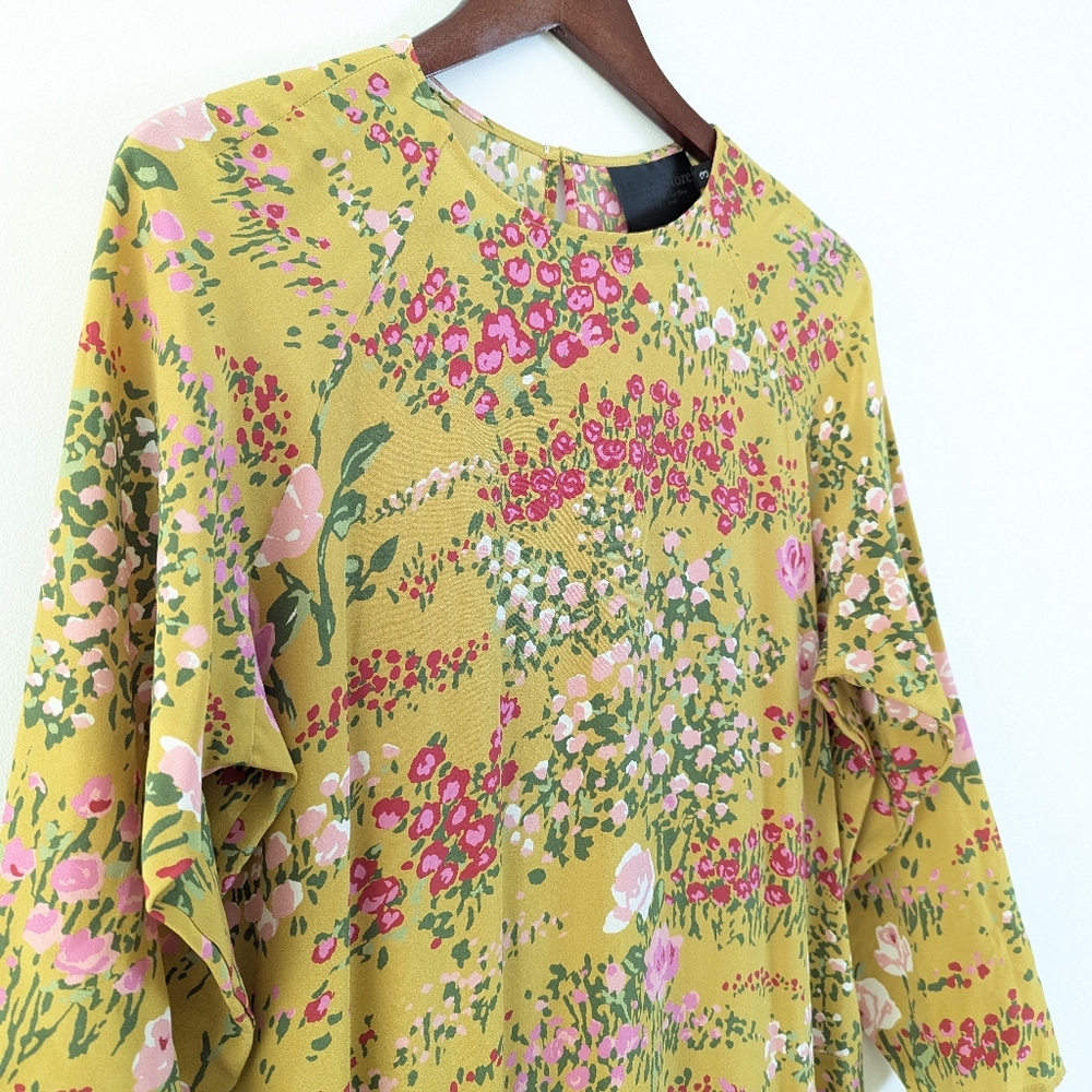 No. 6 Vibrant Yellow Floral Midi Dress - Picture 7 of 16
